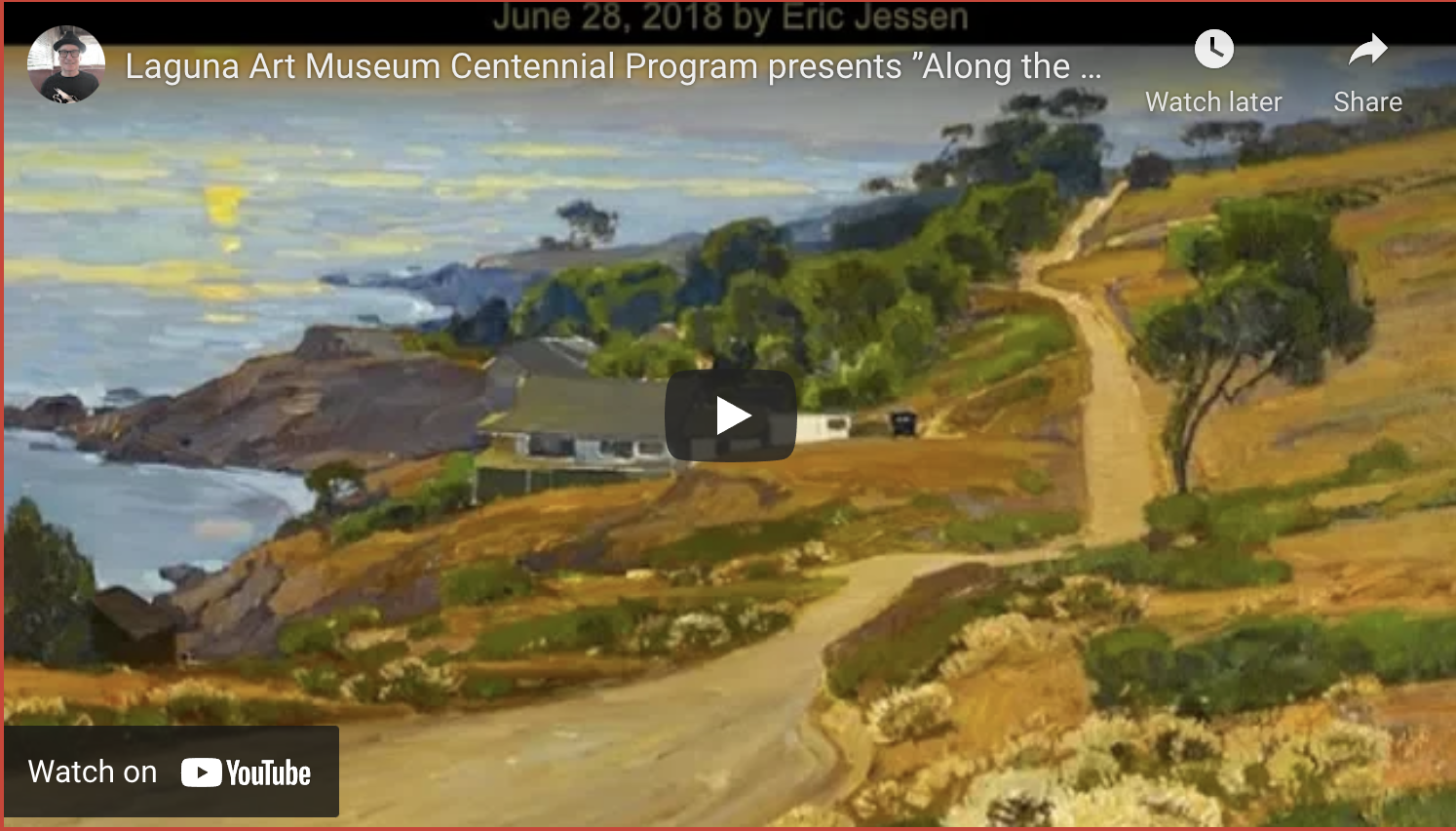 Laguna Art Museum Centennial Program presents ”Along the Old Coast Road” with Eric Jessen