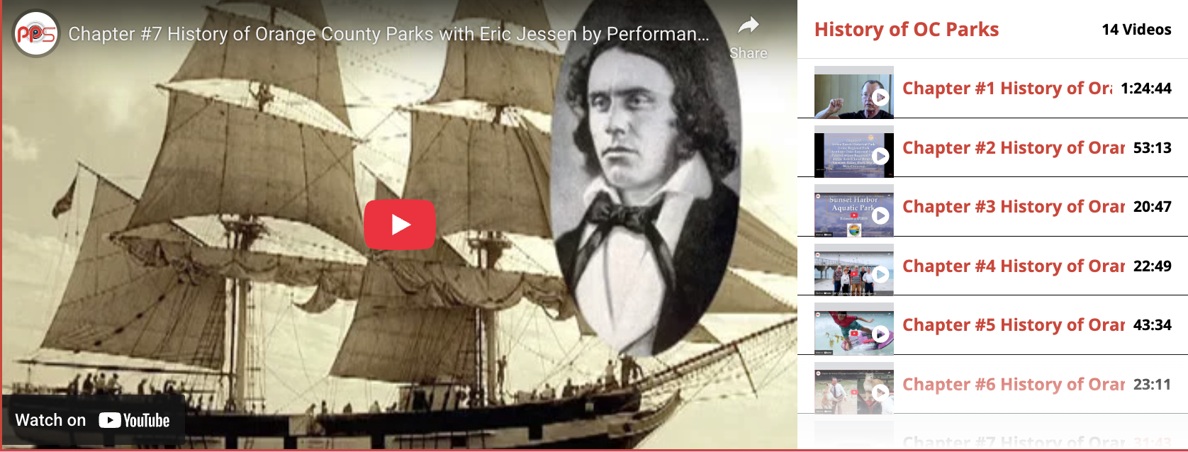 Chapter #7 History of Orange County Parks with Eric Jessen by Performance Production Services