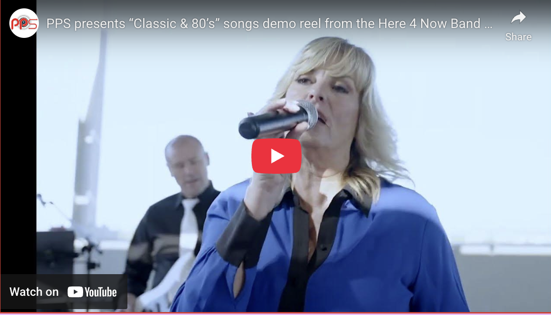 “Classic & 80’s” songs demo reel from the Here 4 Now Band 