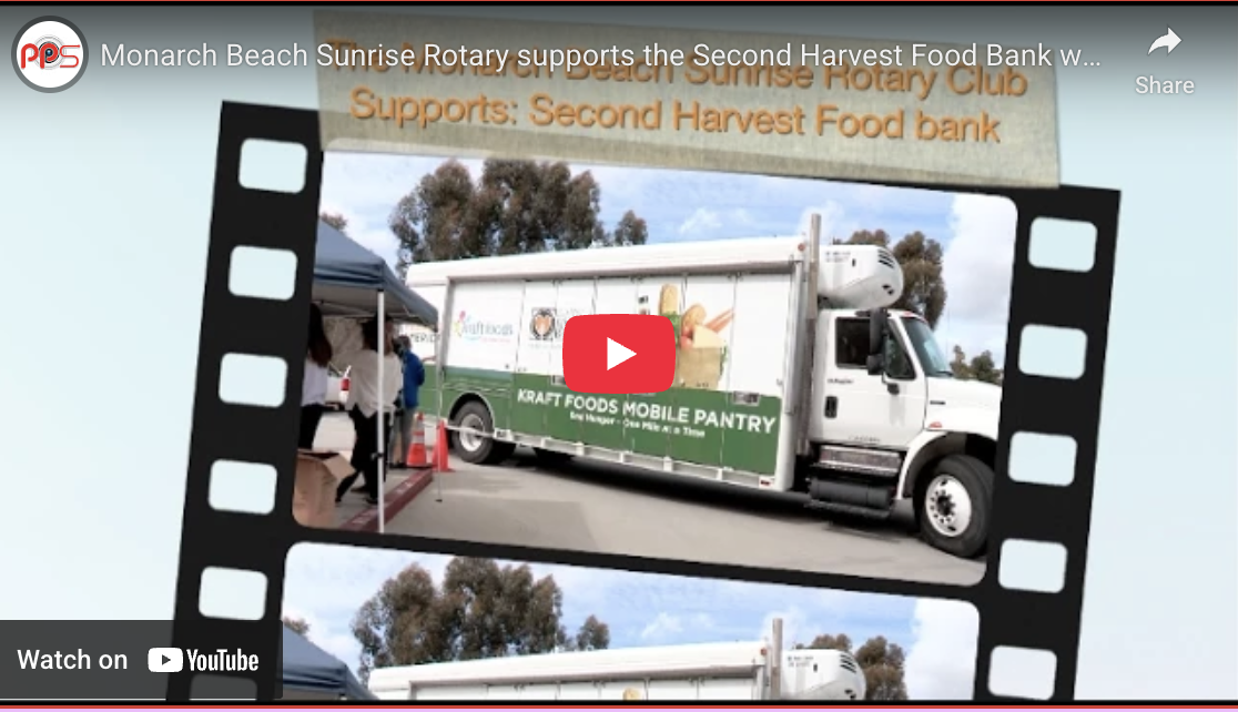 Monarch Beach Sunrise Rotary supports the Second Harvest Food Bank with OC Boy Scouts